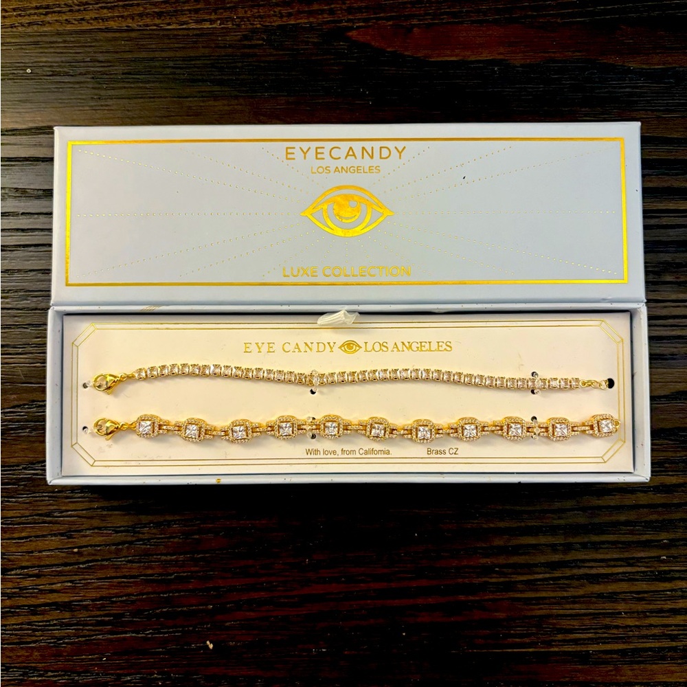 NEW Eye Candy Gold Bracelet Set
